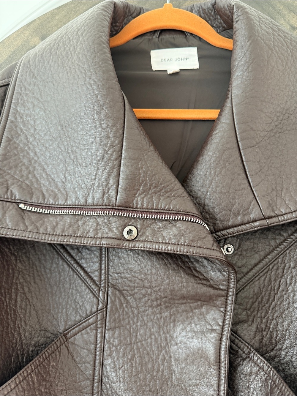 Dear John Vegan Leather Bomber Jacket - Picture 4 of 10